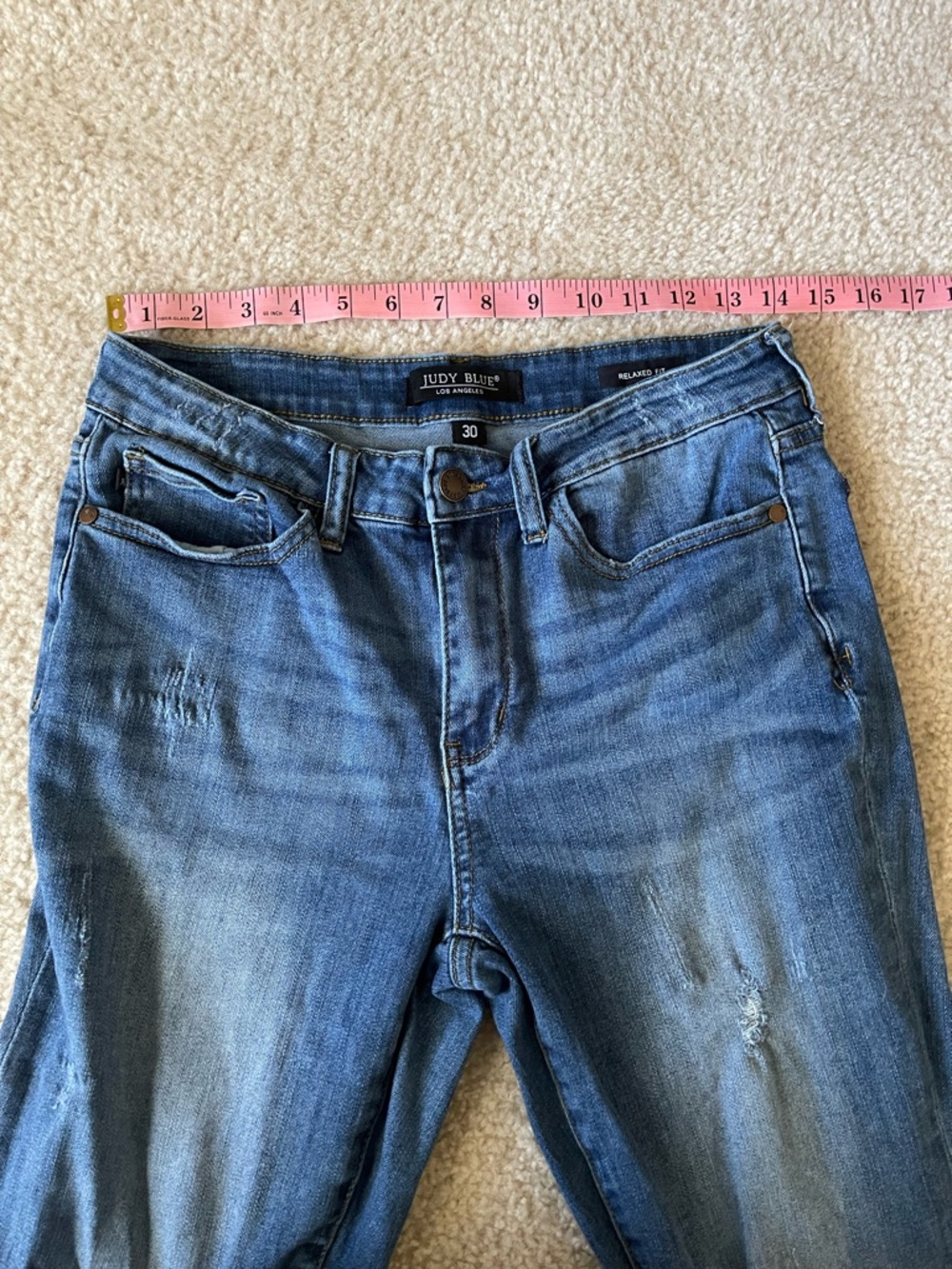 Judy Blue Medium Blue Skinny Jeans with Light Distressing size 30 - Picture 5 of 10